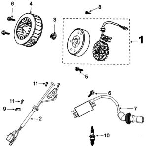 Flywheel - ignition Peugeot Kisbee - Django euro4 from 2018