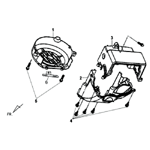 Sym Allo flywheel cover (WH871) champagne