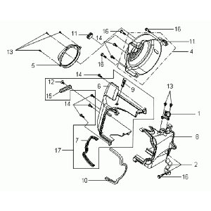 Flywheel cover SYM VS 125 Euro3