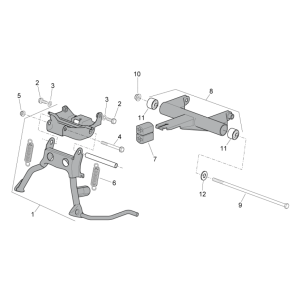 Footrest Aprilia SR 50 H2O ie+carb 2004-2009