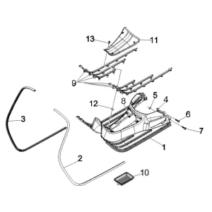 Footrest Vespa GTS 250 ie 2005-2016 (without ABS) yellow 928/A