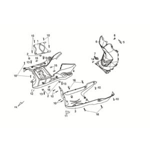 Voetplaat - framebekleding Sym Crox 50 E3