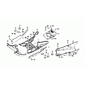 Footplate Frame Cover Sym Allo Euro4 (BK-5560S) Bright Black