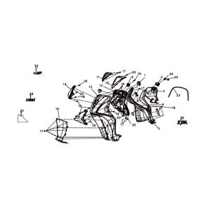 Foot plate/frame cover Sym Symphony ST 200I White (WH-006)