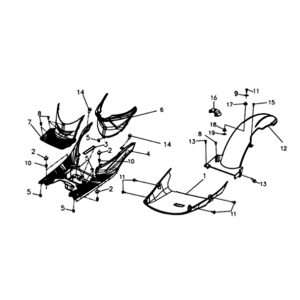 Footplate/frame cover 2 Sym Symphony ST 200I White (WH-006)