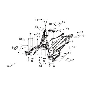 Sym Joymax 300I ABS E3 2014-2016 footplate