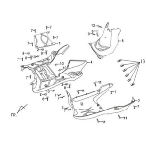 Sym X'PRO 125 footplate