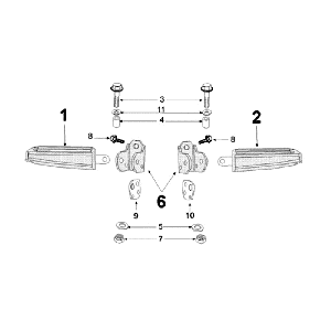 Foot rest Peugeot Kisbee RS White