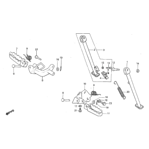 Footrests - Honda MT50 Side Stand
