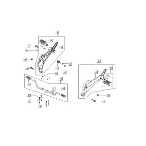 Foot rests Kymco Nexxon 4-stroke dark grey