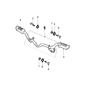 Footrest Peugeot Fox Delivery Red