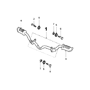 Footrest Peugeot Fox oil tank red