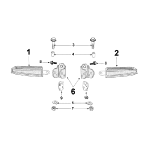 Footrest Peugeot Kisbee white