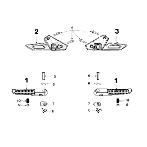 Footrest Peugeot Speedfight 3 AC Red