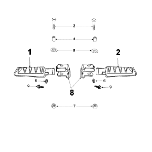 Footrests Peugeot Ludix 12 black