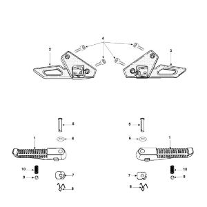 Footrests Peugeot Speedfight 3 AC 2-Stroke