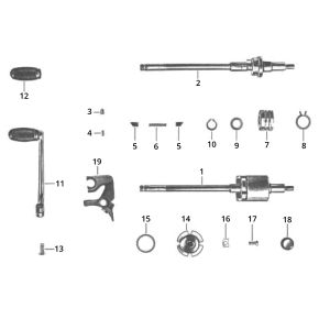 Zundapp GTS 50 517-40L0 foot gear