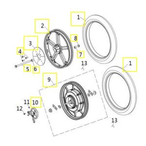 Front + Rear wheel Goccia GEV1000