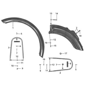 Front and rear fender Zundapp GTS 50 517-39L0