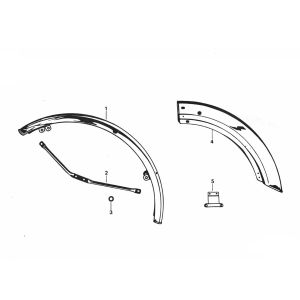 Front fender - Rear fender Zundapp GTS 50 529-024 tm 029