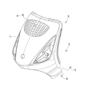 Front cover Piaggio Zip 2000 4-stroke AC