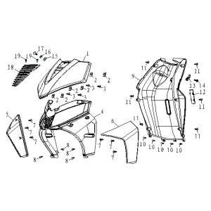 Front cap-Leg Shield AGM fox grey