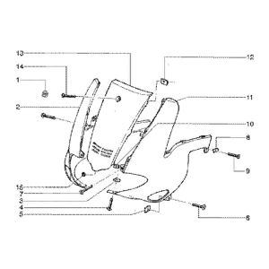Front cover Gilera Runner 180cc FXR 2-stroke