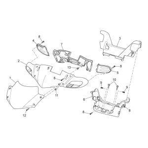 Front covers I Aprilia SR 50 H2O ie+carb 2004-2009