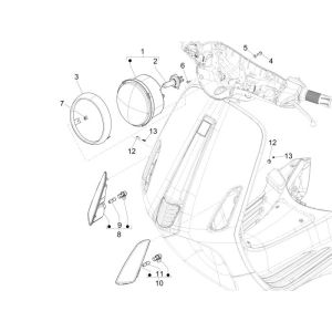 Headlight Vespa Primavera 2-stroke