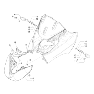 Front lights - Turn Signals MP3 500 LT Sport 2014-2016