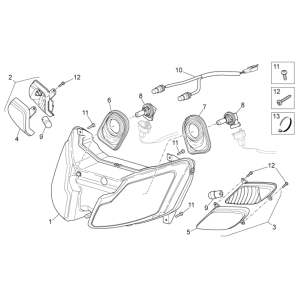 Front lights Aprilia SR 50 H2O ie+carb 2004-2009