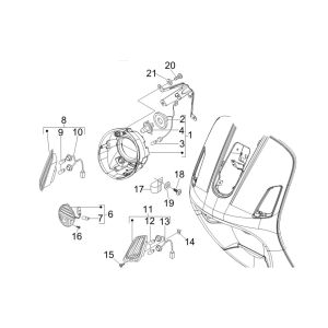 Front lights - Turn Signals Vespa GTV 250 4T 4V IE