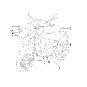 Piaggio Fly 2-stroke wiring harness
