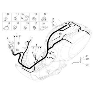 Wiring harness Vespa Primavera 45km 4-stroke 4-valve