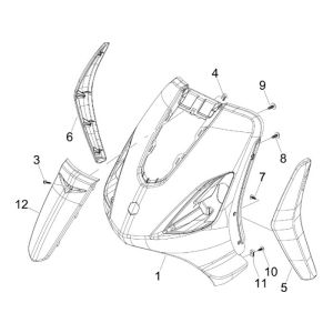 Front cover Piaggio Fly 2-stroke