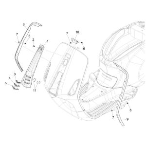 Front plate Vespa Primavera 125 4T 3V IE ABS