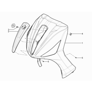 Front plate Piaggio Beverly 350 E3 Sport Touring 2013-2014 black 94