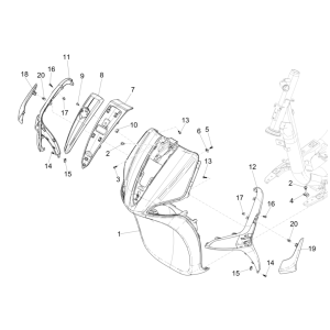 Piaggio Liberty 50 4-stroke front plate (IGET euro 5)