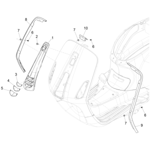 Vespa Etrica 45KM/H E5 2021 front plate (EMEA)