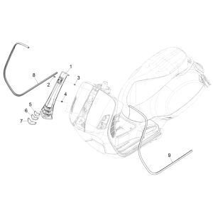 Vespa GTS 125 4T E5 ABS 2021 Front Plate (EMEA)