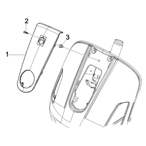 Front plate Vespa GTS 250 ie 2005-2009 (with ABS) red vintage 820/A