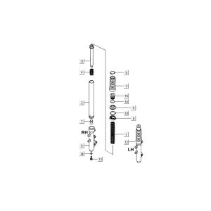 front leg Kymco Grand Dink 2-stroke Anthracite