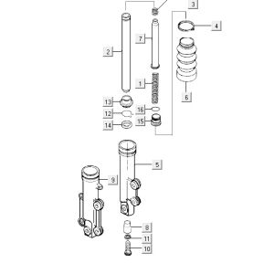 Front leg Kymco Vitality 2t ac sportstream