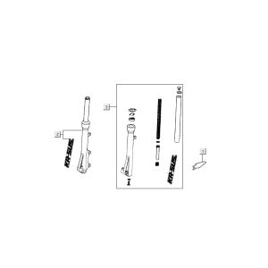 Front legs Kymco Nexxon 4-stroke dark grey