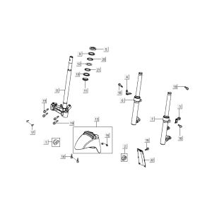front brake-mudguard Kymco Sento 4-stroke Red
