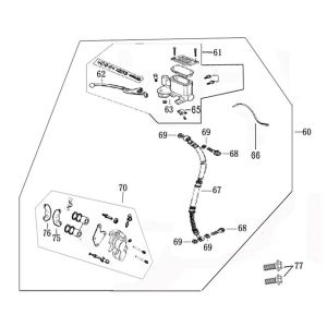 Brake Cylinder - Brake Line - Brake Caliper - AGM VX50i Brake Pads