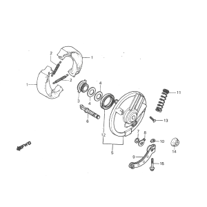 Front Brake - Brake Shoes Honda MT50