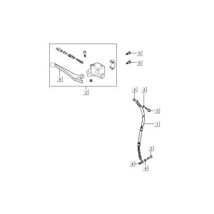 Front brake Kymco Activ 4-stroke red-black