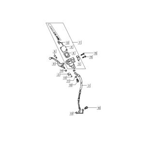 Front brake Kymco Agility 10' 4-stroke sporty orange