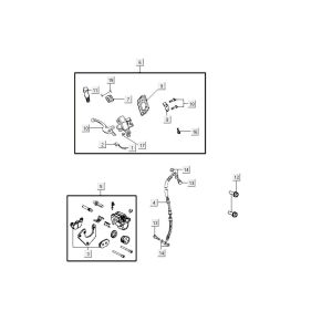 Front brake Kymco Agility 16'+ 4-stroke injection euro4 matt grey